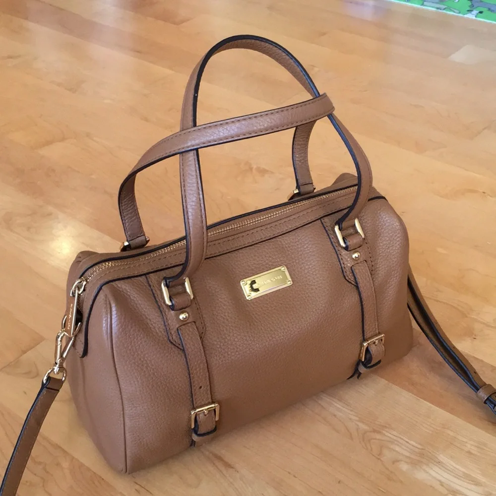 MICHAEL MICHAEL KORS Bedford Legacy Pebbled Leather Duffle Satchel